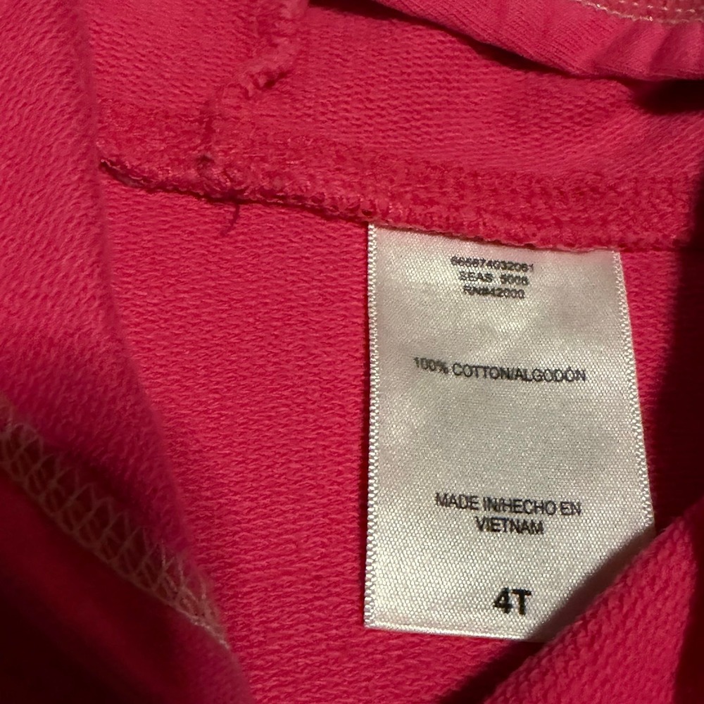 Disney Princess Hoodie Shirt Girls Size 4T Pink Layered Long Sleeve Belle Y2K - Picture 4 of 5